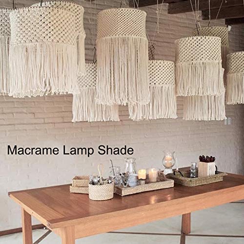Natural Cotton JEWELEADER 110 Yards Macrame Cord 4mm Twisted Soft Knitting Rope for Handmade Crafts Decoration Wall Hanging Plant Hanger Crocheting Bohemia Dream Catcher Navajo White