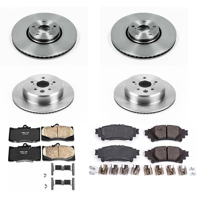 Power Stop Autospecialty KOE6929 Front and Rear Replacement Brake Kit-OE Brake Rotors & Ceramic Brake Pads