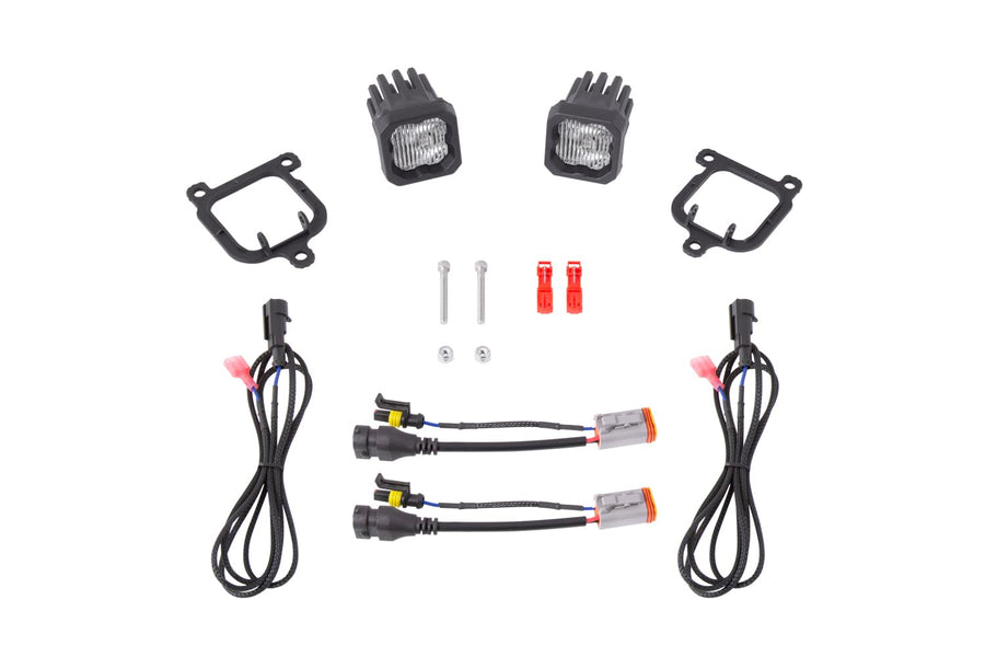 Stage Series Diode Dynamics C1 SAE/DOT Type FBS Fog Light Kit compatible with Ford Bronco Sport 2021, White SAE Fog