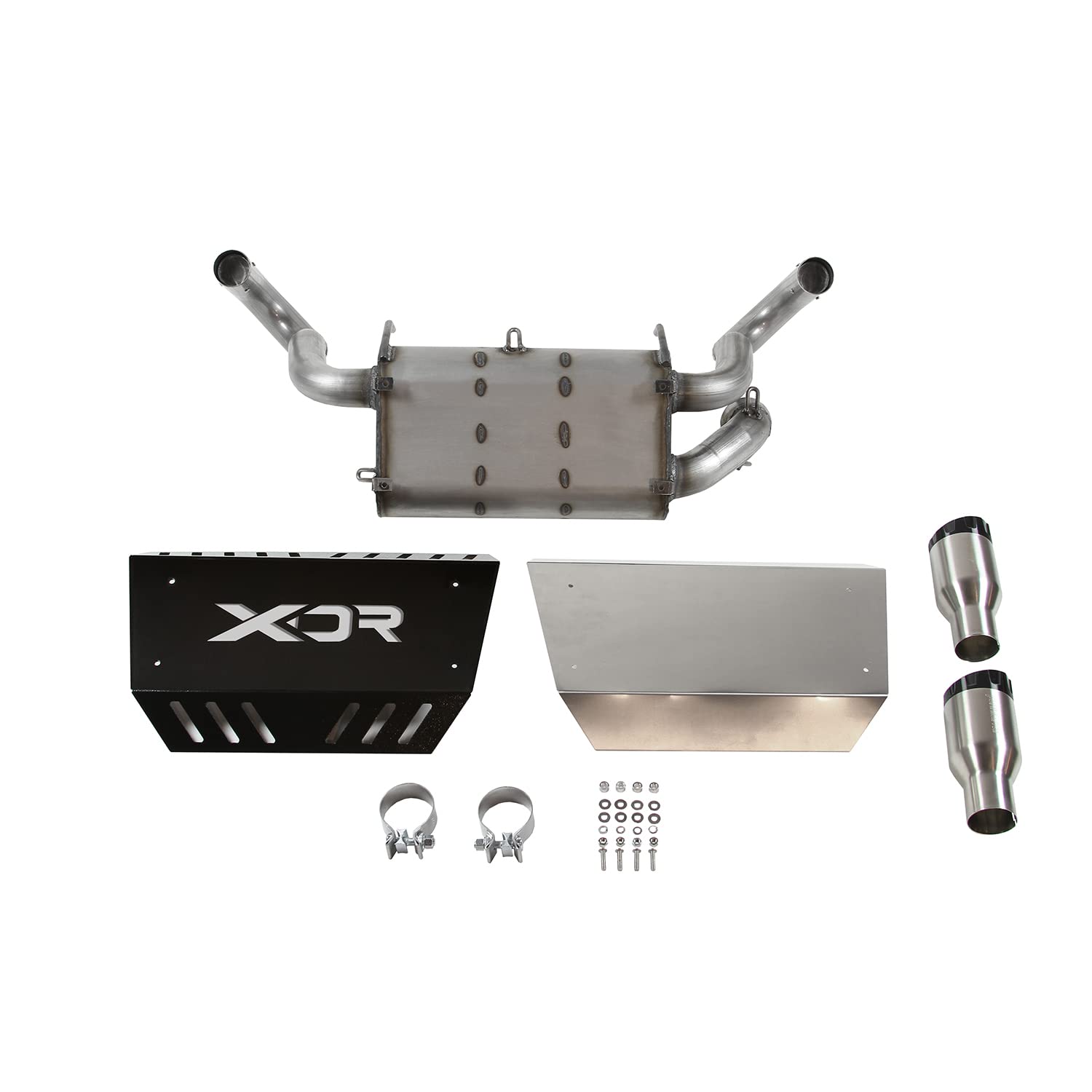 UTV Slip-On Muffler System XDR 7512 409 Stainless Steel Compatible with 2014 Polaris RZR XP 1000
