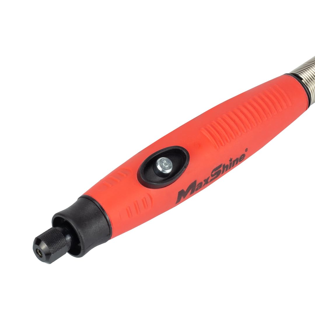 Maxshine Mini Polisher Professional (MN01) with 5/8” Adaptor - Polishes Car Headlamps, Brake Lights, Removes Grease - Auto Detailing Tool for Paint Protection, Swirl & Scratch Repair, Glossy Shine