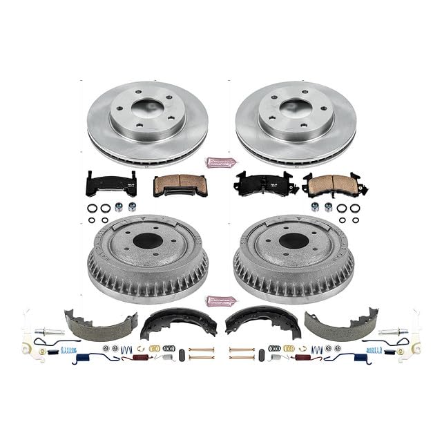 Power Stop Autospecialty KOE15050DK Front and Rear Replacement Brake Kit-OE Brake Drums & Ceramic Brake Pads