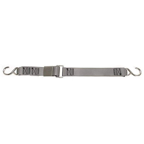 Kwik-Lok BoatBuckle Stainless Steel Gunwale Tie-Down, 2-Inch x 10-Feet