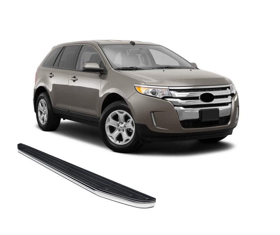 Premium Black Horse Running Boards Black Compatible with 2007-2014 Ford Edge (Excludes Sport and Eco-Booster Models)-PR-FRED