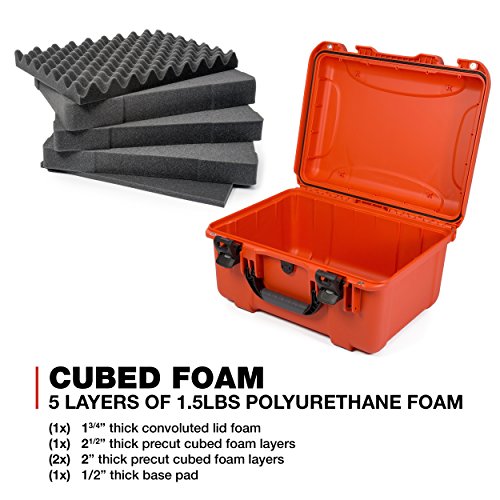 Waterproof Nanuk 933 Hard Case with Foam Insert - Orange