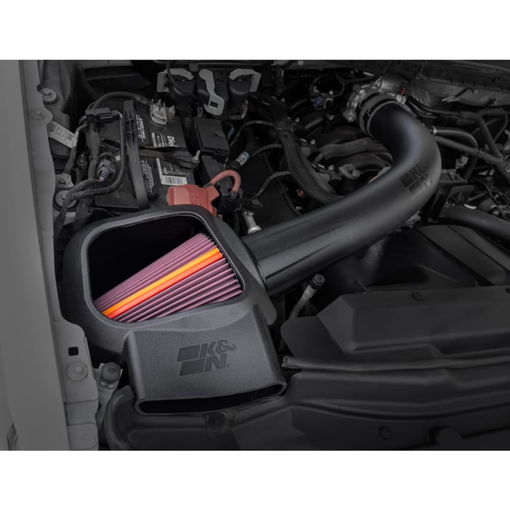 NextGen K&N Cold Air Intake System: High-Flow Cotton Filter: Compatible with 2020-2022 Ford: F250, F350, 50-2593
