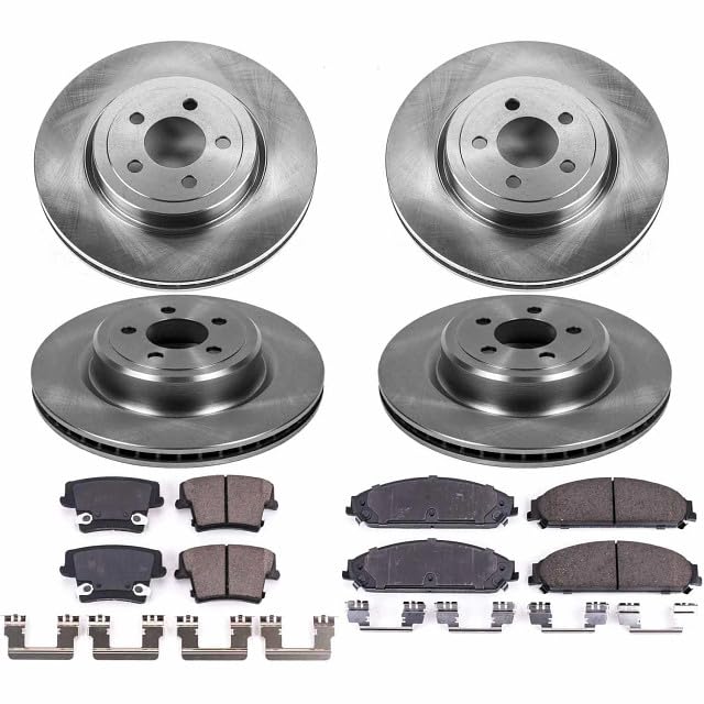 Power Stop Autospecialty KOE5457 Front and Rear Replacement Brake Kit-OE Brake Rotors & Ceramic Brake Pads For Dodge Charger 2006-2014, Dodge Magnum 2006-2008 [Model Specific]