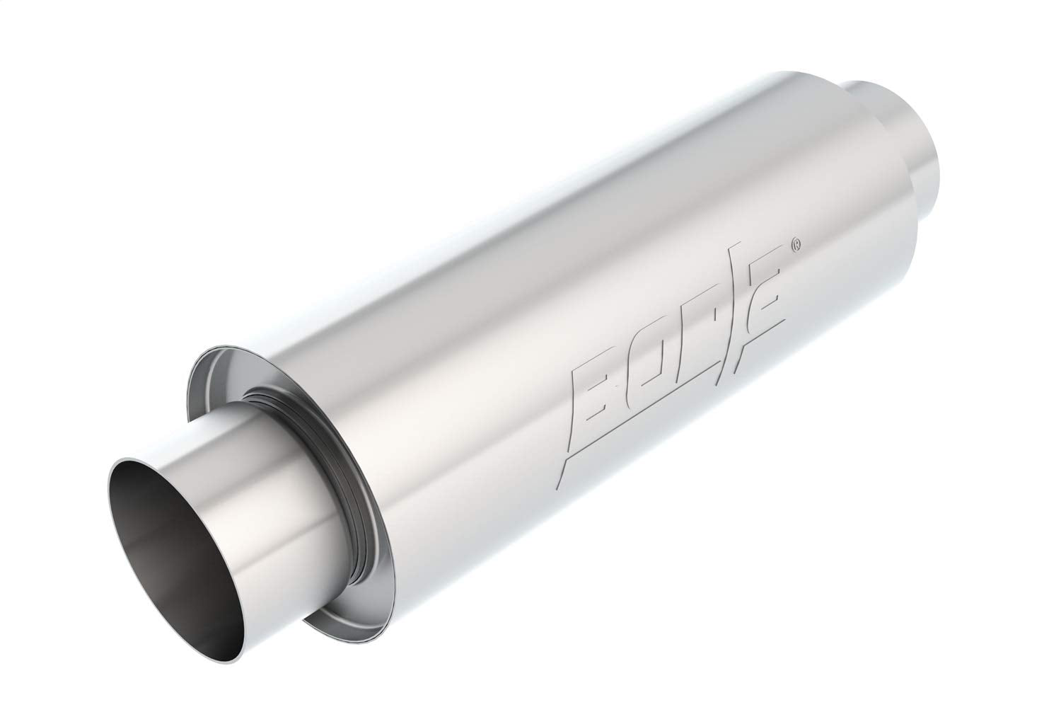 XR-1 BORLA Multicore Racing Muffler For Venues Requiring A Muffler - 4" Center Inlet/ 4" Center Outlet 6.25" Round x 16" Long Body 21" Overall Length. Universal. Reversible.