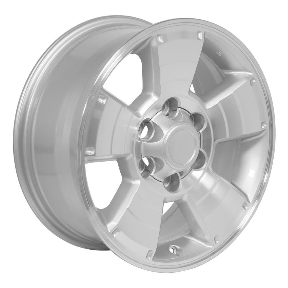 17 Inch OE Wheels TY09 Rim Fits 4Runner Style 6x139.7 17x7.5 Gloss Silver Machined - Hollander 69429 (1)