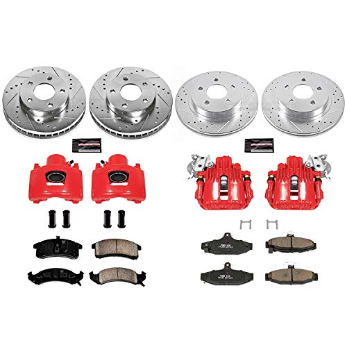 Power Stop Z23 Evolution Sport Performance Brake Kit with Caliper, Front and Rear, 1 Pack For Chevrolet Camaro 1993, Pontiac Firebird 1993 [Model Specific]