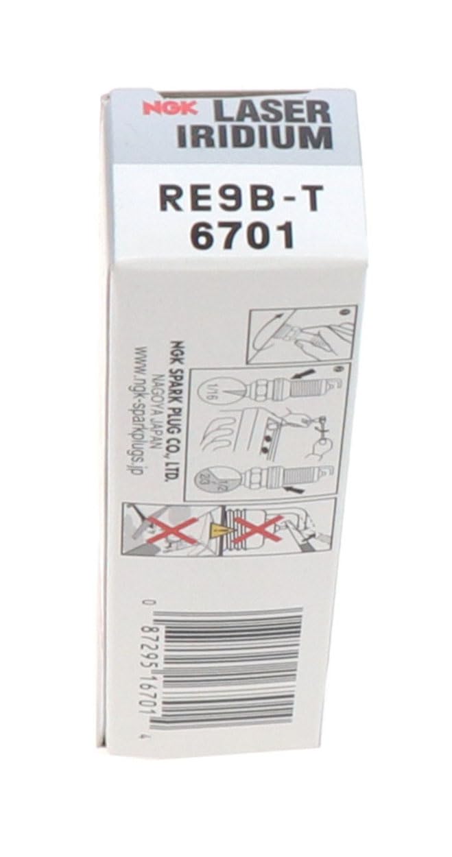 RE9B-T NGK (6701) Laser Iridium Spark Plug, Pack of 1
