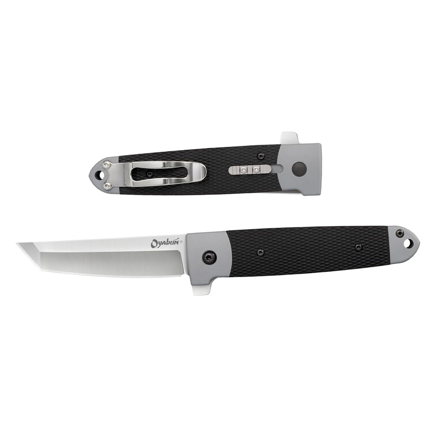 Cold Steel 3.5" Oyabun Tanto Point Razor-Sharp Blade 4.75" Griv-Ex Handle Everyday Carry Pocket Folding Knife w/Spring Leaf Lock