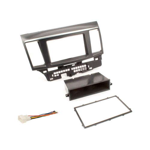 Radio Dash Kit Single or Double DIN for 2008-2017 Mitsubishi Lancer with Antenna Adapter & Wiring Harness
