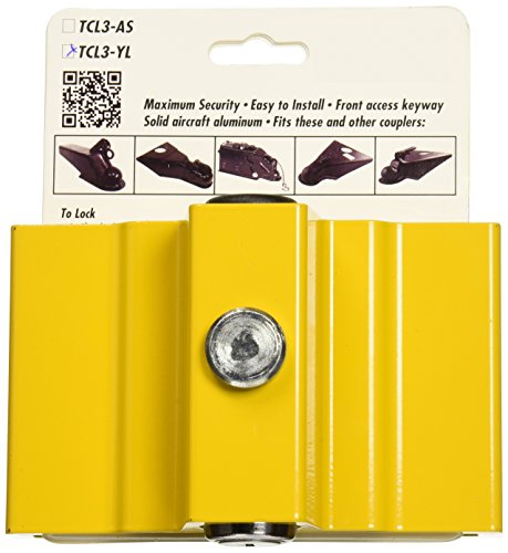 Deadbolt Blockhead Trailer Coupler Lock CT Johnson Enterprises (TCL3-YL)