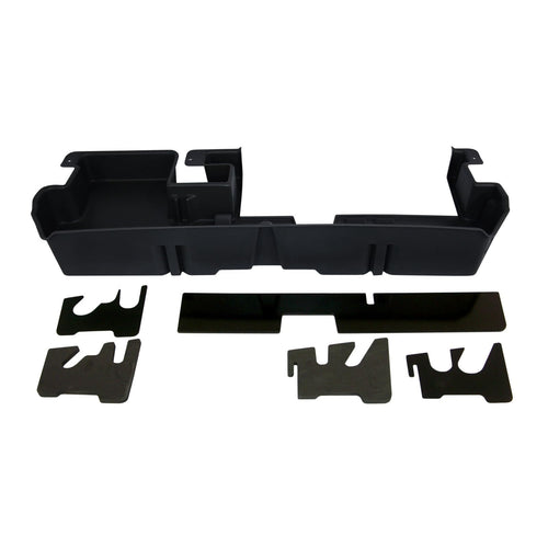 Under Seat Storage DuHa 60061 fits 2007-2021 Toyota Tundra Double Cab with a Factory Subwoofer | Black Heavy-Duty Back Seat Organizer | Includes Dividers