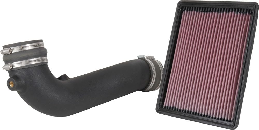 Cold Air Intake System K&N: High-Flow Air Filter, Increase Performance & Towing: Compatible with 2017-2020 Cadillac/Chevrolet/GMC: Escalade, Silverado, Subruban, Tahoe, Sierra, Yukon, 57-3098
