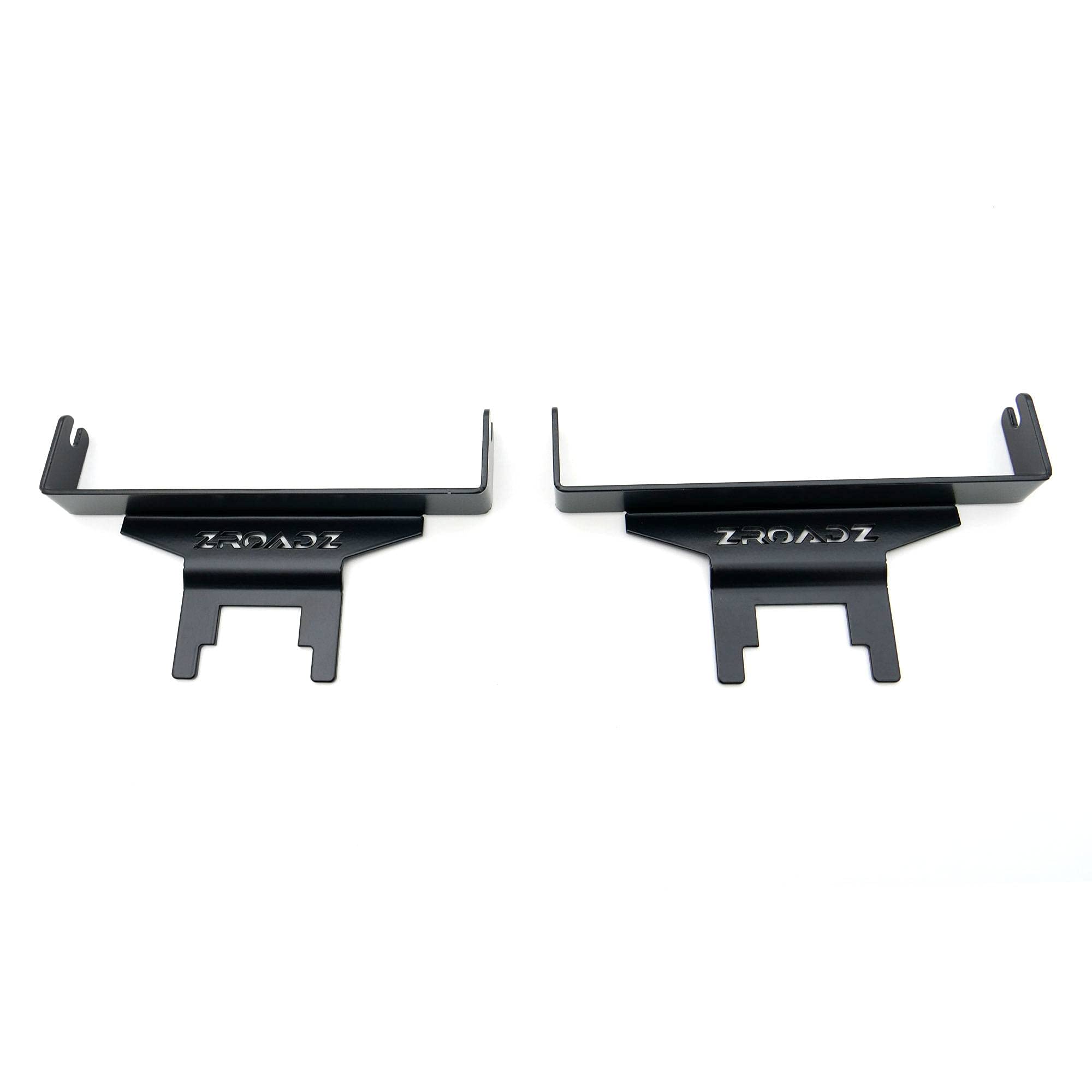 ZROADZ LED Bracket Rear Window - Compatible w/ 2007-2018 Jeep JK - to Mount (2) 6 Inch LED Lights - Mild Steel Gloss Black Finish - Bolt-On Easy Installation - PN #Z394812