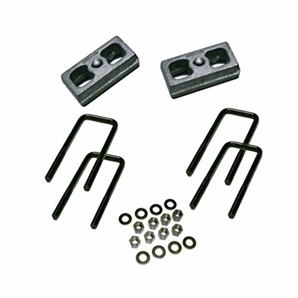 SUPERLIFT SUSPENSION RealTruck 2" Block Kit for Suburban/Blazer/Tahoe | Rear Lift Blocks, U-Bolts, & Hardware | 3225 | Fits 1988-1998 GM 1500 Pickup & 1992-1999 1500 Suburban, Blazer, and Tahoe