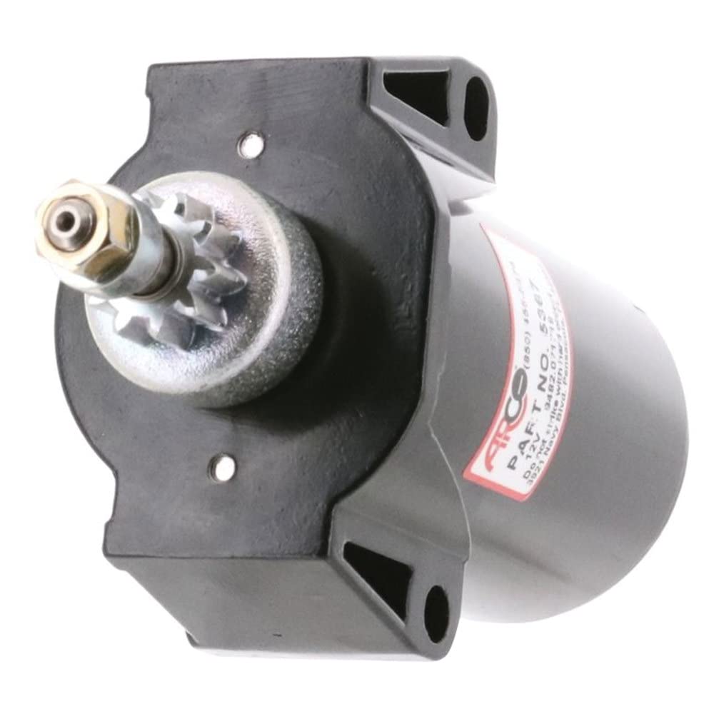 5367 Arco Starting & Charging Outboard Starter for Mercury/Mariner 6-15 HP (1986-1996), 18-25 HP (1980-2003), 10-Tooth Drive Gear with 2.5' Motor Casing