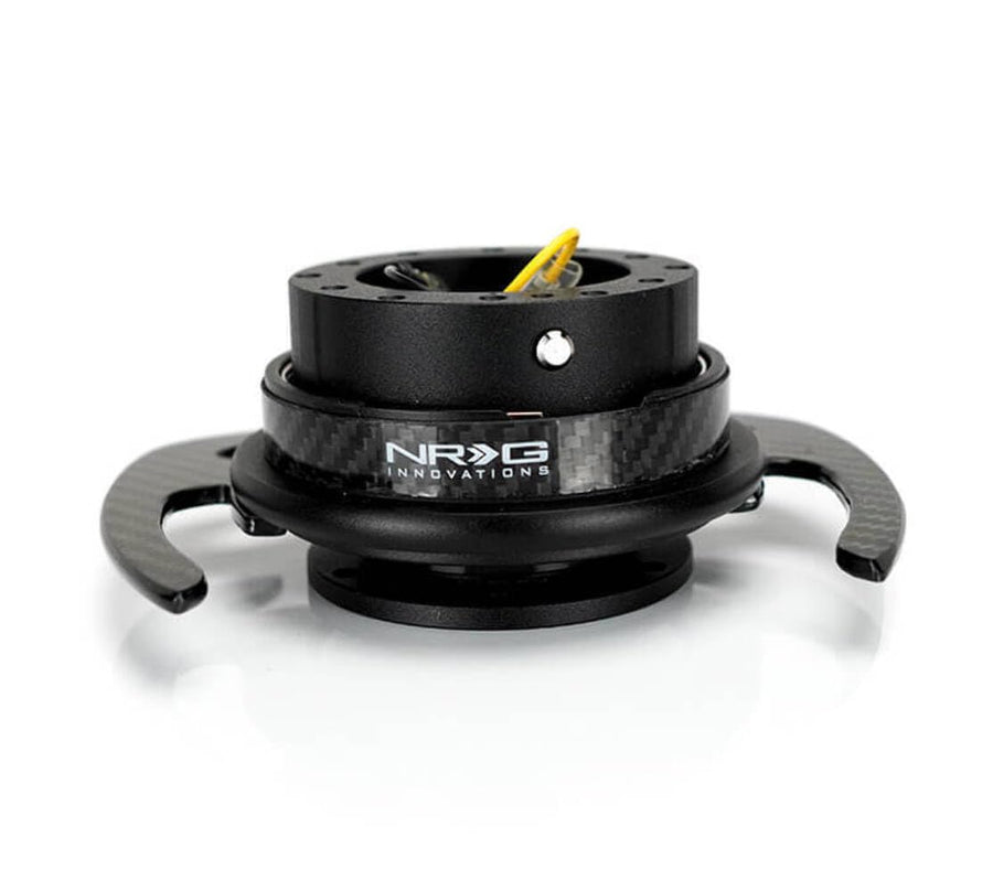 NRG Innovations Gen 4.0 SRK-700CF-1 Carbon Fiber Steering Wheel Quick Release Adapter with Bolts & Allen Key,6 X 70mm / 6 x 74mm Bolt Pattern