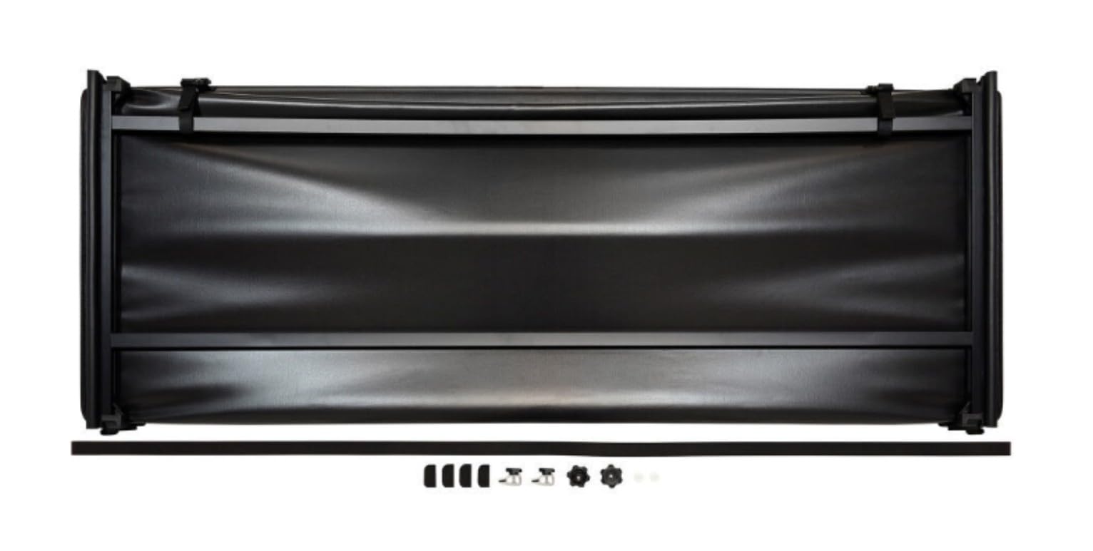 Westin Tri-Fold Tonneau Cover, Hook and Loop Attachment, Vinyl Top, Black, 5 ft 7 in Bed, Compatible with Toyota Fullsize Truck 2022-24, Kit