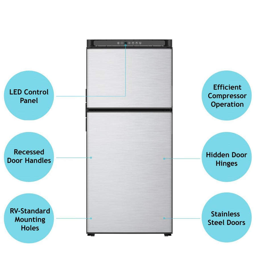 Norcold Polar N8DCSSR 8DC Compressor RV Refrigerator - 8 cu. ft., RH