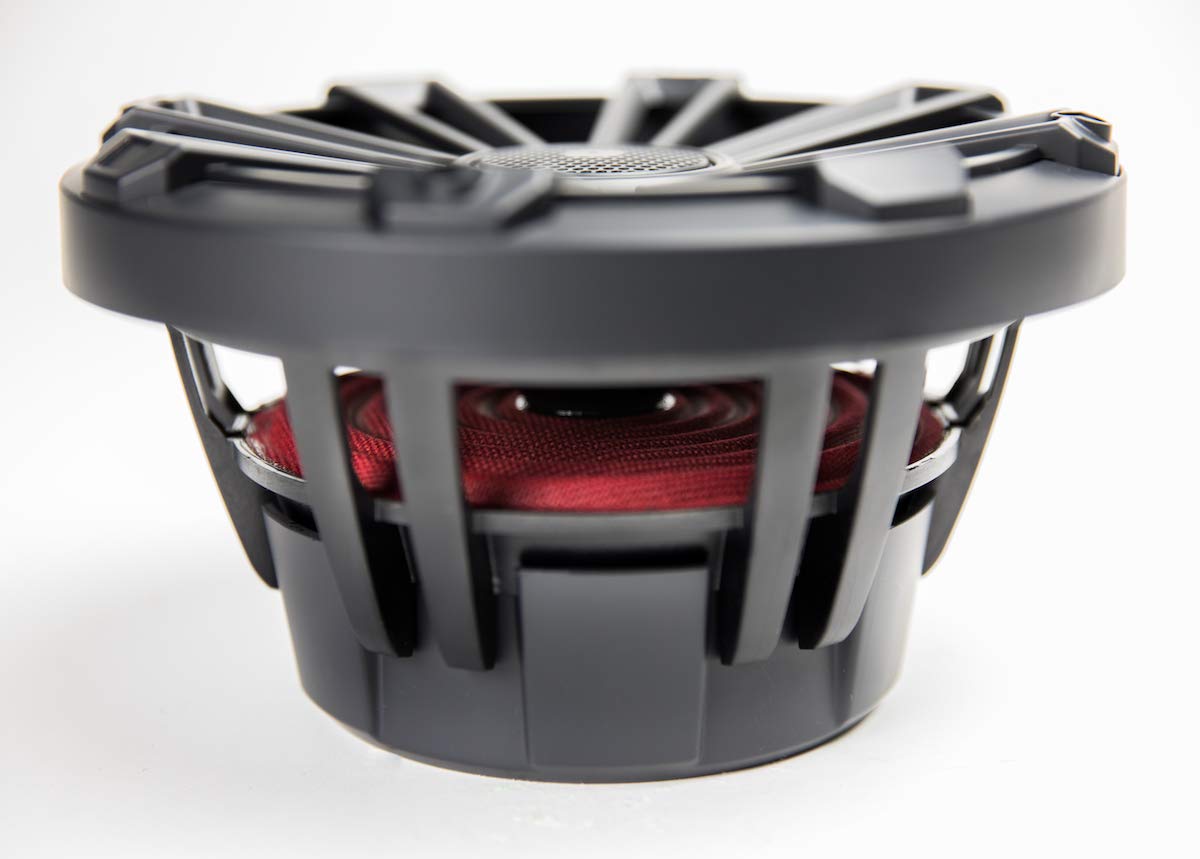 MB Quart Nautic NP1-120 Premium Waterproof Speakers (Black, Pair) – Marine Grade Speakers, Boat, RV, and Off-Road Vehicle Marine Audio, 3 Grill Colors (Black, Silver, White), 140 Watts, 8 Inch