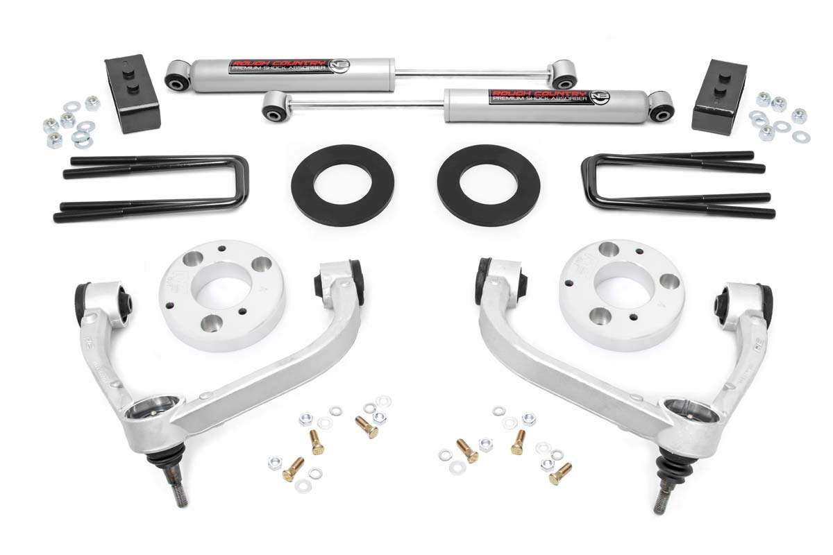 3" Rough Country Bolt-On Lift Kit w/N3 Shocks for 14-20 F-150 4WD - 51014