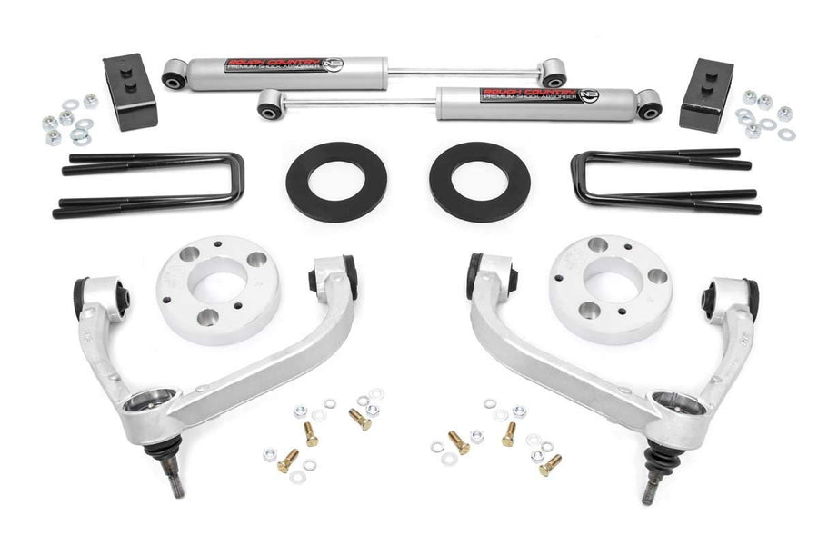 3" Rough Country Bolt-On Lift Kit w/N3 Shocks for 14-20 F-150 4WD - 51014