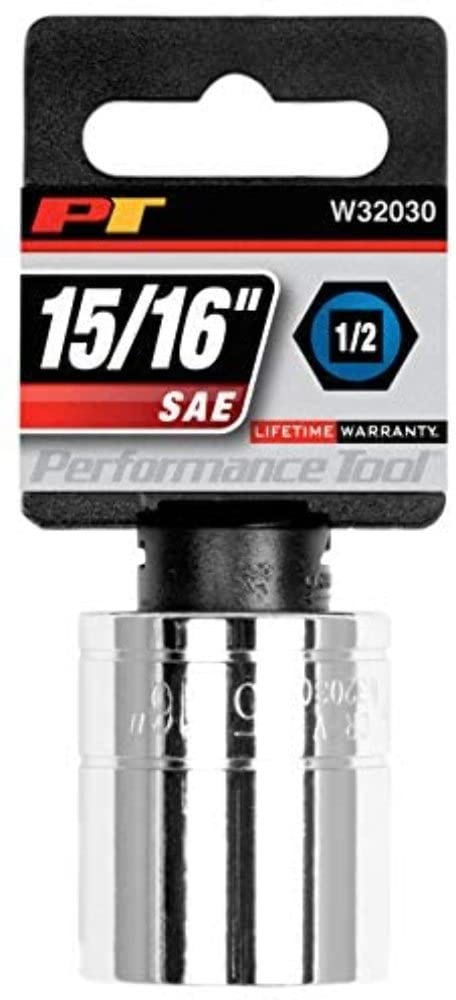 W32030 Performance Tool 1/2 Drive 6-Point Socket, 15/16
