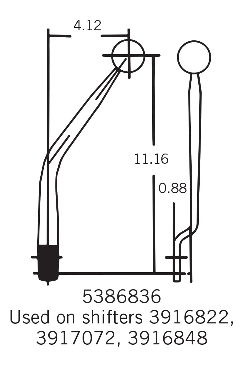 Hurst Manual Gear Shift Lever Kit 3916848, Chrome