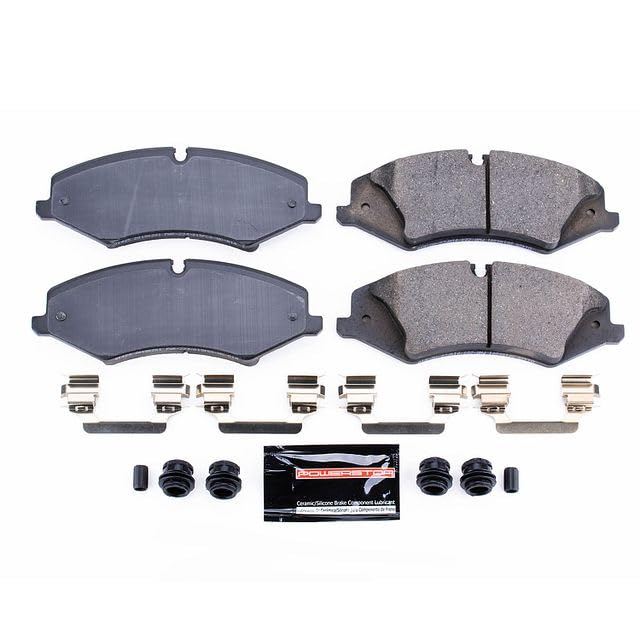 Power Stop Z23-1425 Z23 Evolution Sport Carbon Fiber Infused Ceramic Brake Pads with Hardware For Land Rover, Land Rover Range Rover, Land Rover Range Rover S [Model Specific]
