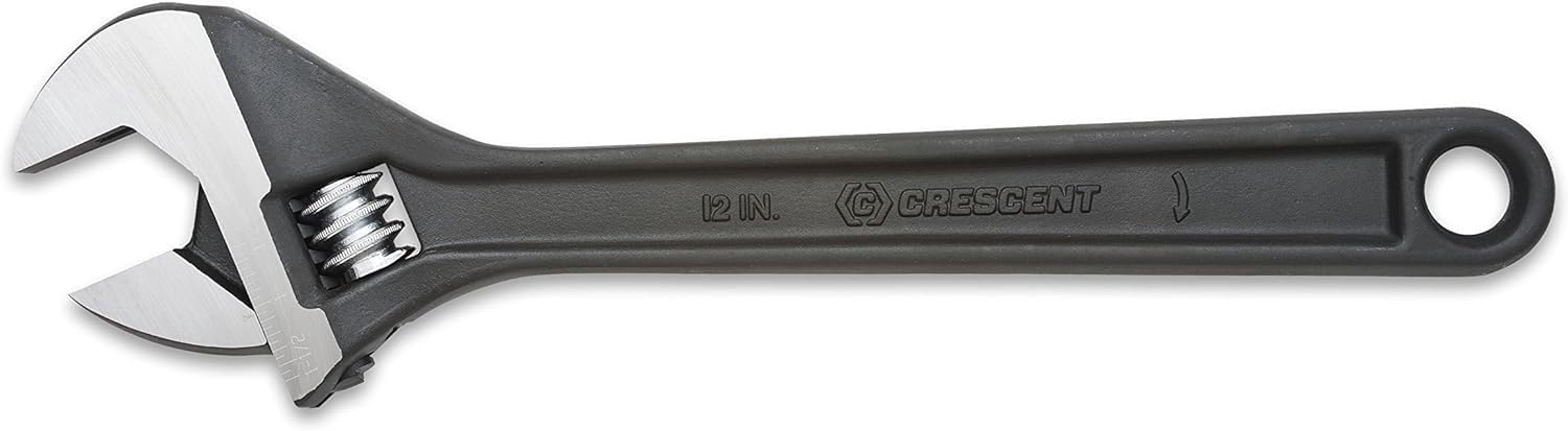 12" Adjustable Crescent Black Oxide Wrench, Boxed - AT212BK