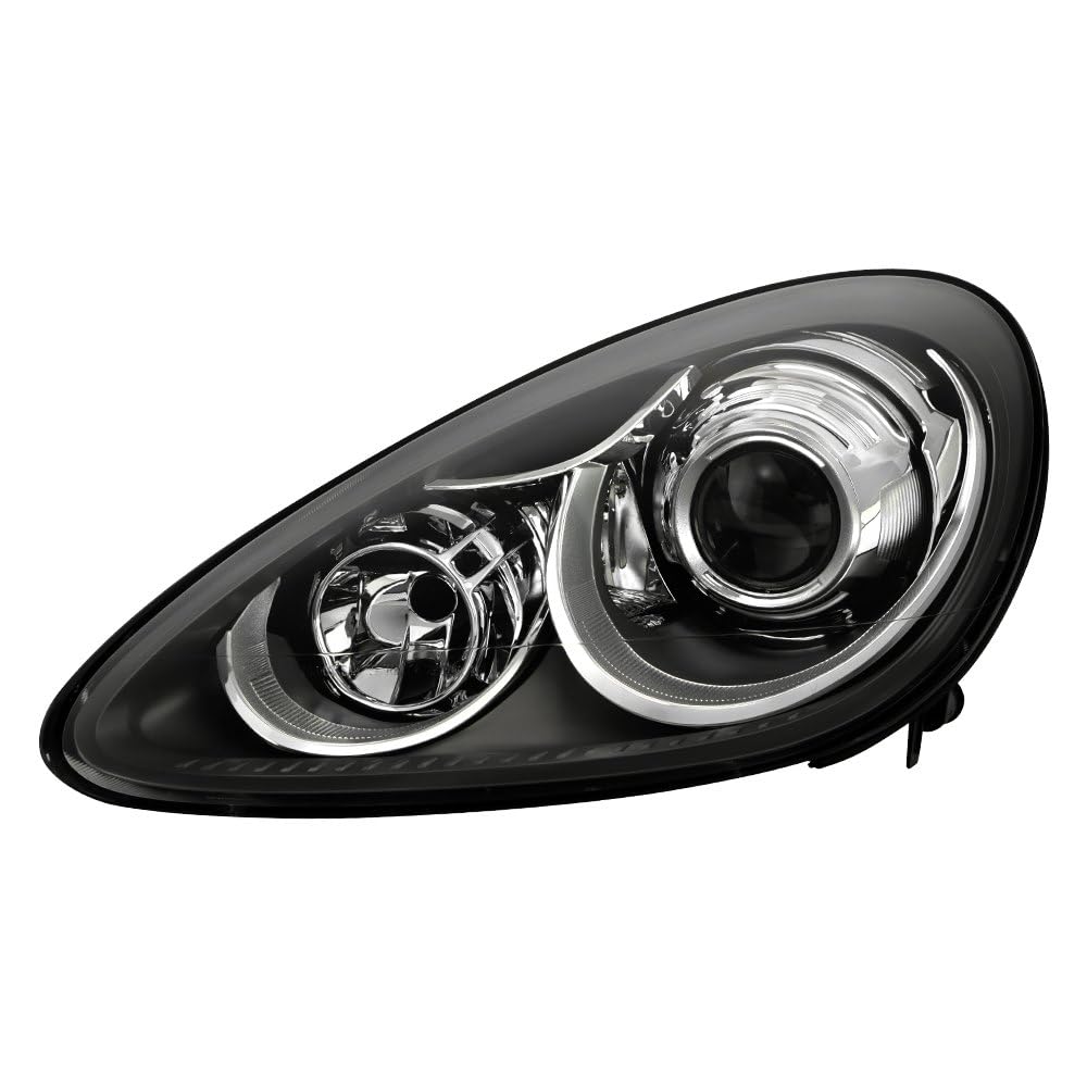 Porsche Cayenne 11-14 Spyder (POE) HID w/AFS Non-LED DRL Projector Headlights - OE Grey Left