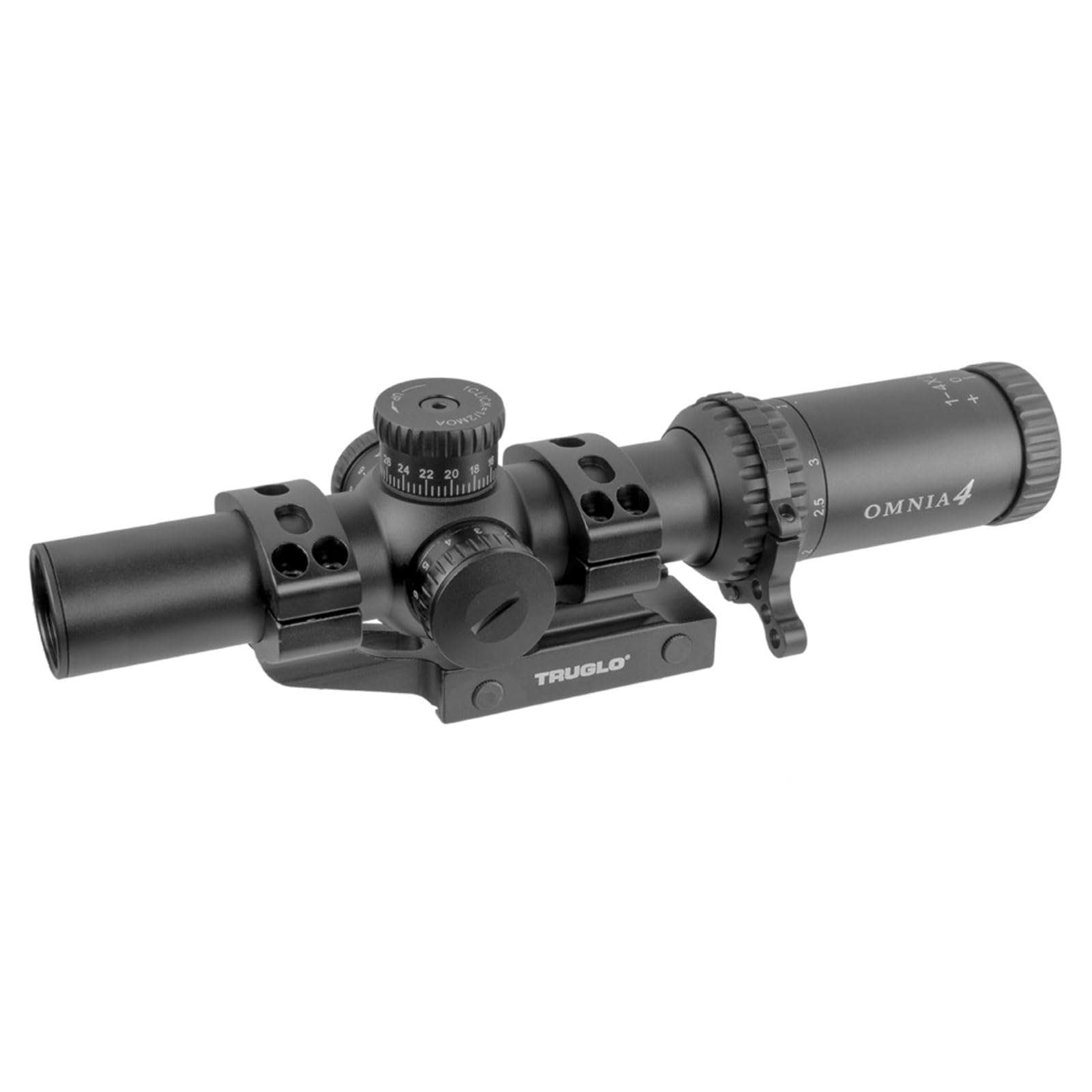 OMNIA TRUGLO Tactical Rifle Scope Low Power Variable Optic, 1-4 x 24mm, Black