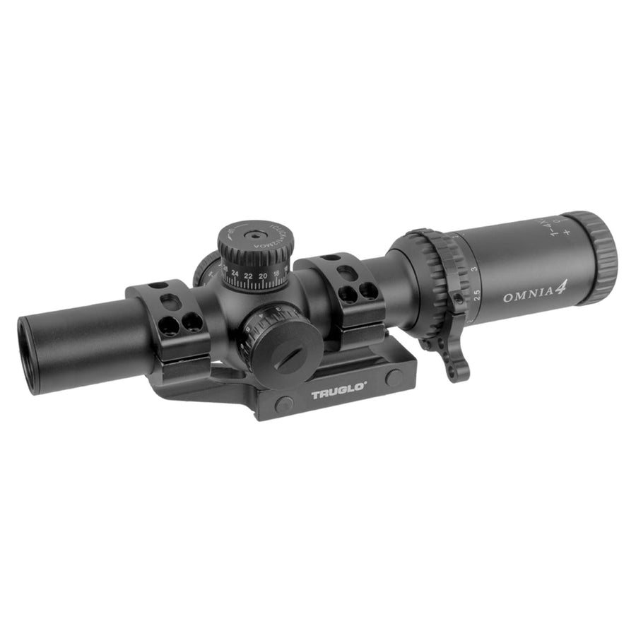 OMNIA TRUGLO Tactical Rifle Scope Low Power Variable Optic, 1-4 x 24mm, Black