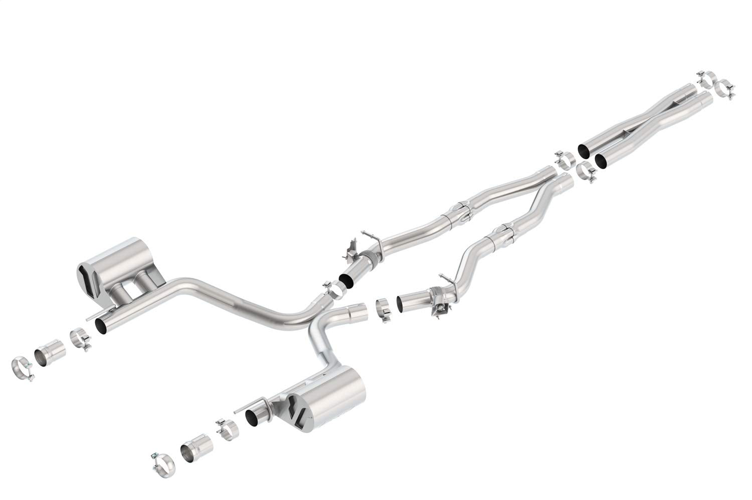 BORLA Cat-Back System 140714 for 2016-2023 Dodge Challenger R/T 5.7L V8 Automatic/Manual Trans. RWD With MDS (cyl. deactivation) Valves. BORLA System Does NOT Include Tips Use Factory Bezel/Valance.