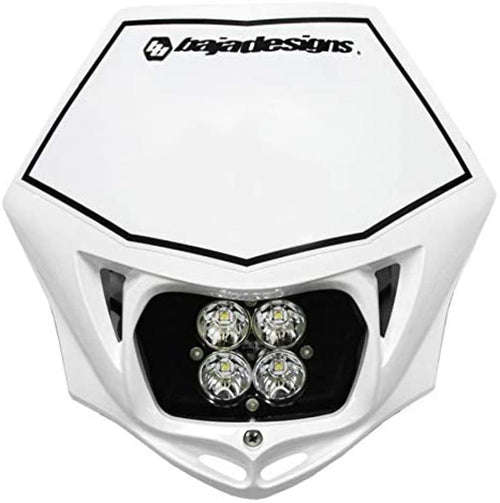 Baja Designs Squadron Pro Motorcycle (D/C) LED Headlight Kit w/Shell (White Shell)