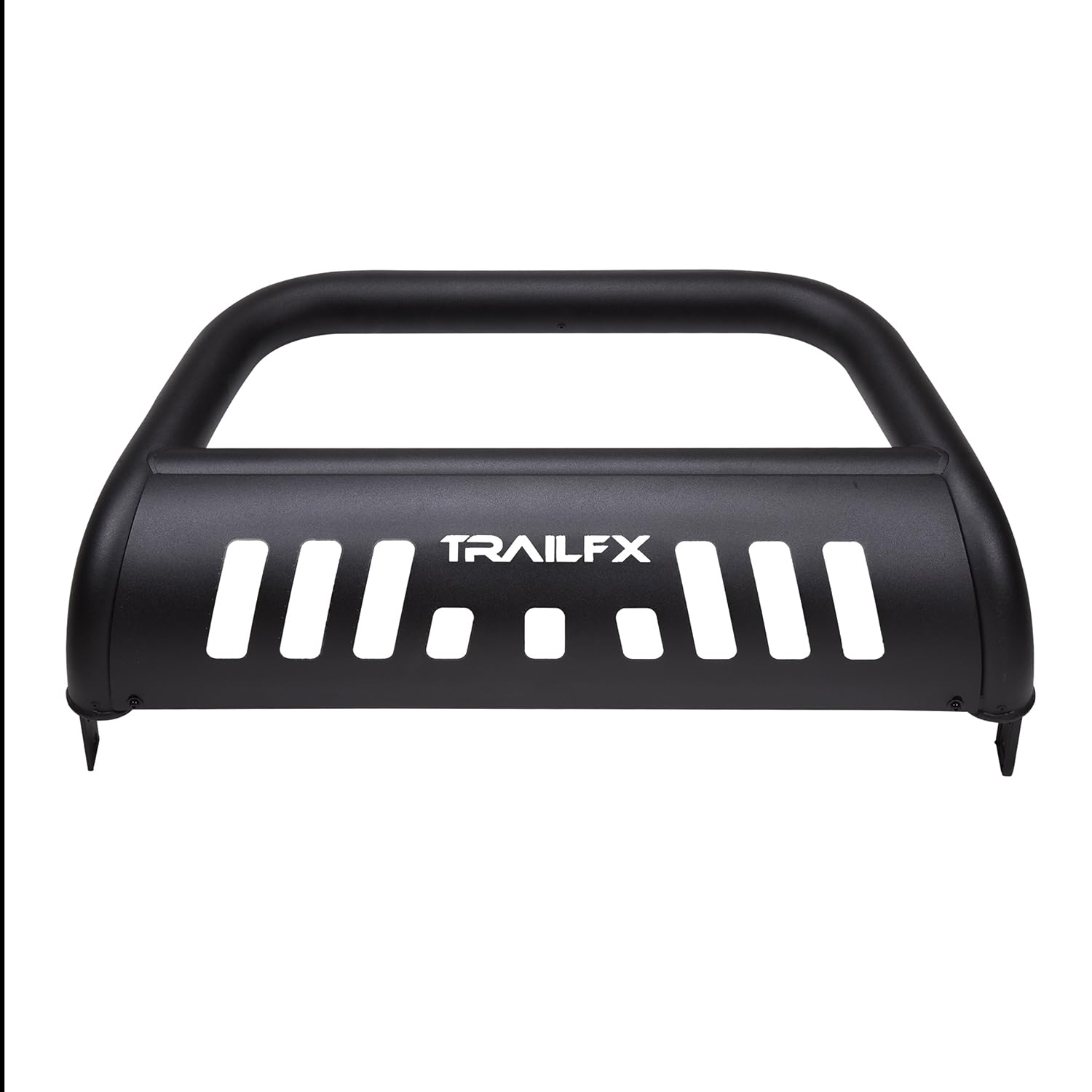TrailFX Bull Bar 2024-2025 Fits Toyota Tacoma 3-Inch Diameter Titanium Black Powder Coated Steel with Skid Plate Optional Lighting Mounts Bolt On Installation TrailFX B0045T