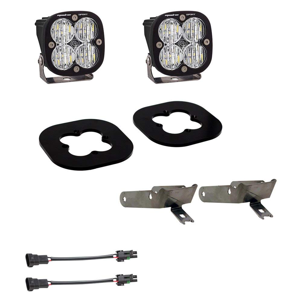 Baja Designs Pro Squadron-R Fog Pocket LED Light Kit fits Ford F-250/350 Super Duty 2011-16 (Wide Cornering; Clear)