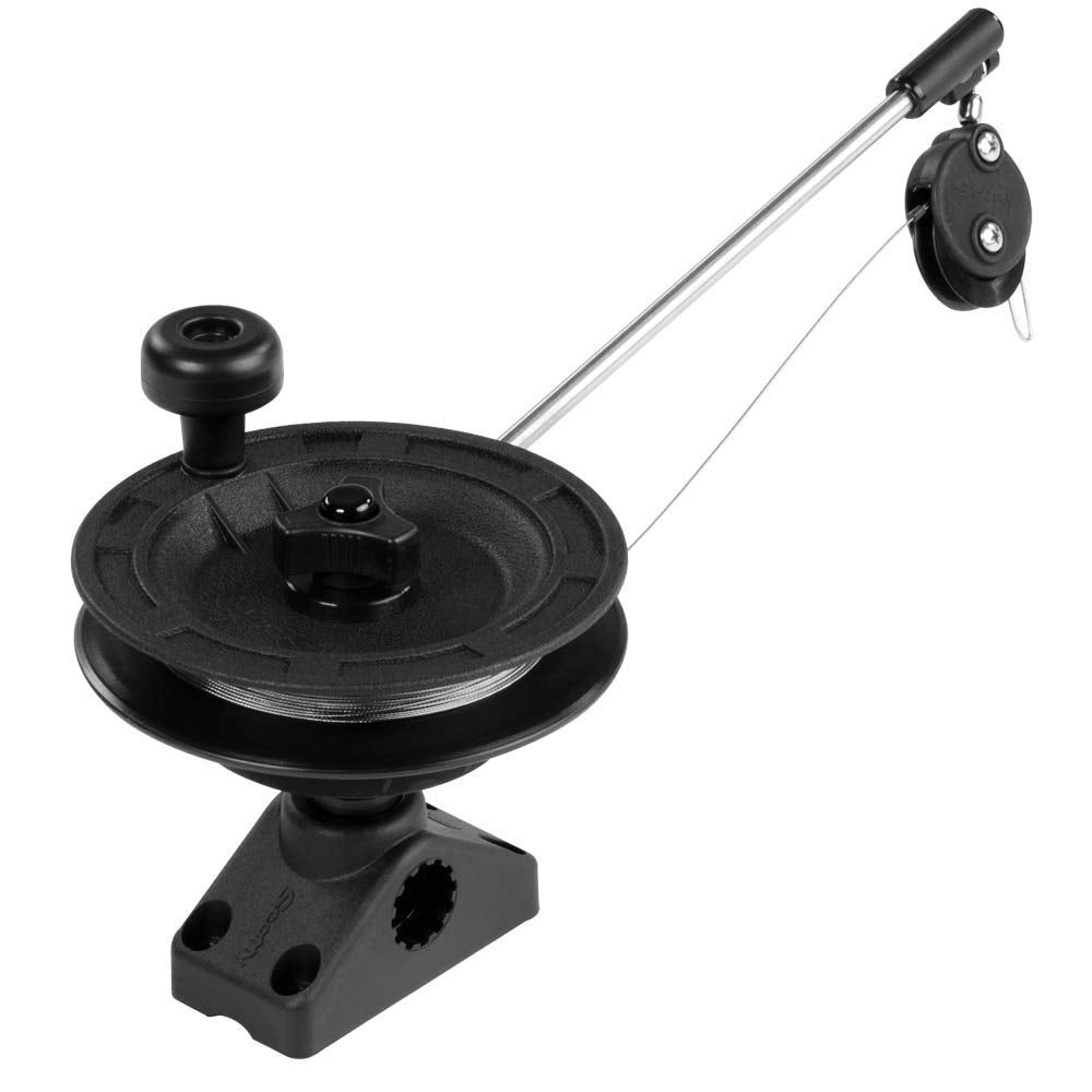 Scotty Laketroller #1073DP Manual Downrigger, Post Mount, Display Packed BLACK, Small
