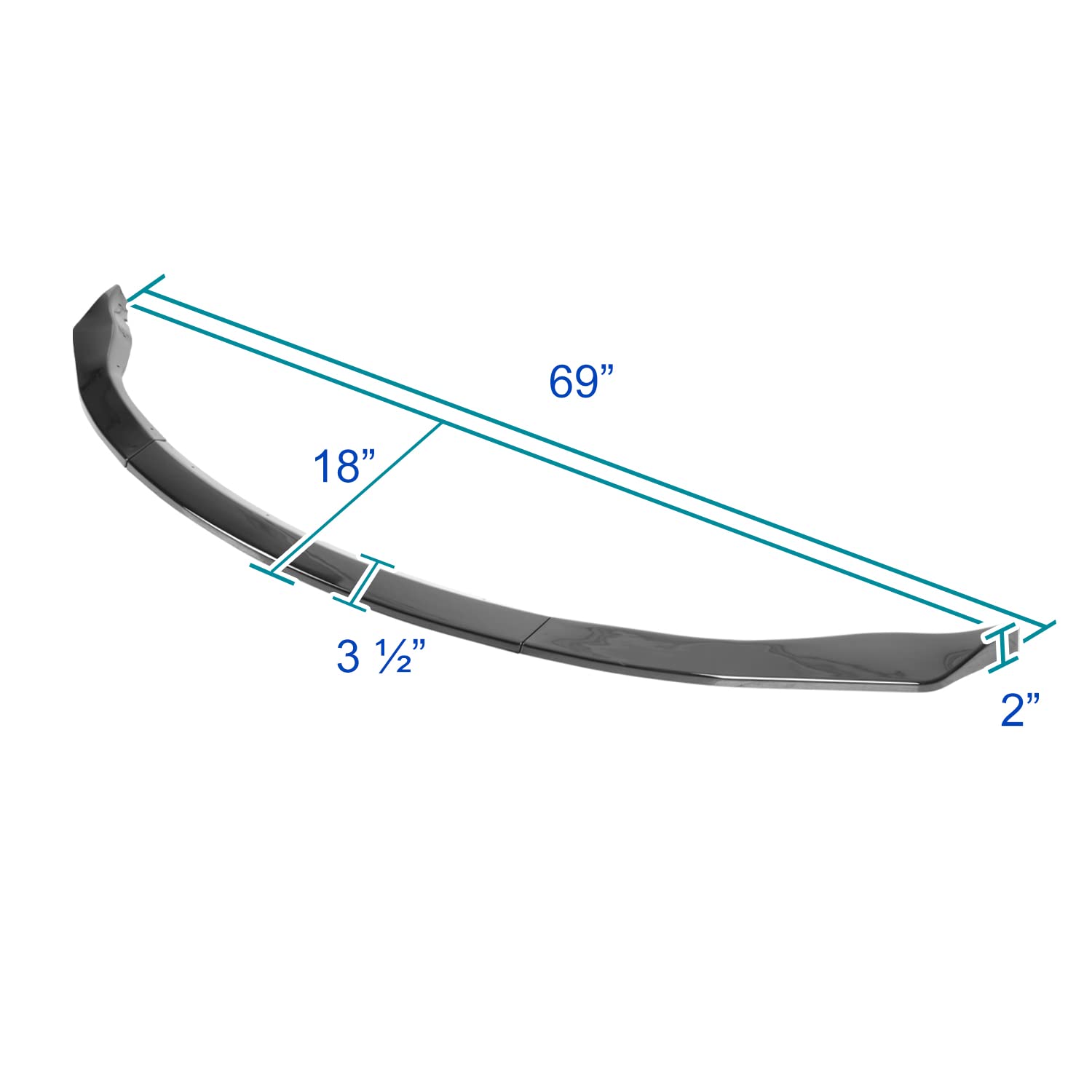 Glossy Black Spec-D Tuning Front Bumper Lip Spoiler Kit 3PC Compatible with 2006-2008 Nissan Fairlady Z33 350Z