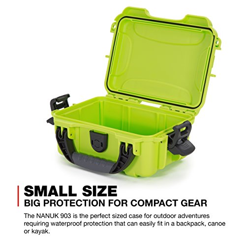 903 Nanuk Small Waterproof Hard Case 9.1" x 6.8" x 3.8" - Lime (903-0002)