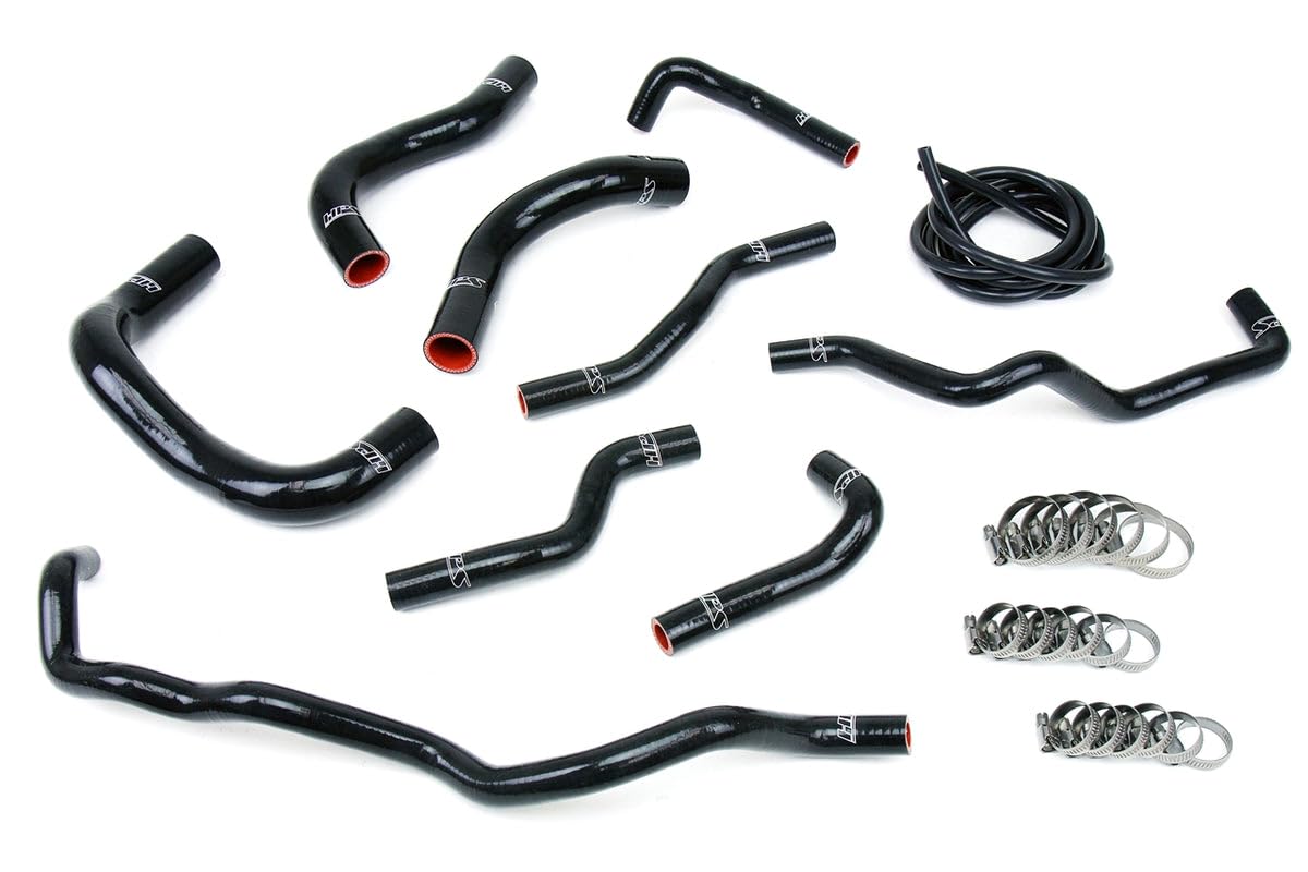 Black HPS 57-1341-BLK Silicone Radiator Coolant/Heater Hose Kit