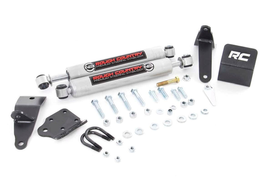 Rough Country Dual N3 Steering Stabilizer for 03-12 Ram 2500/3500 4WD - 8749530