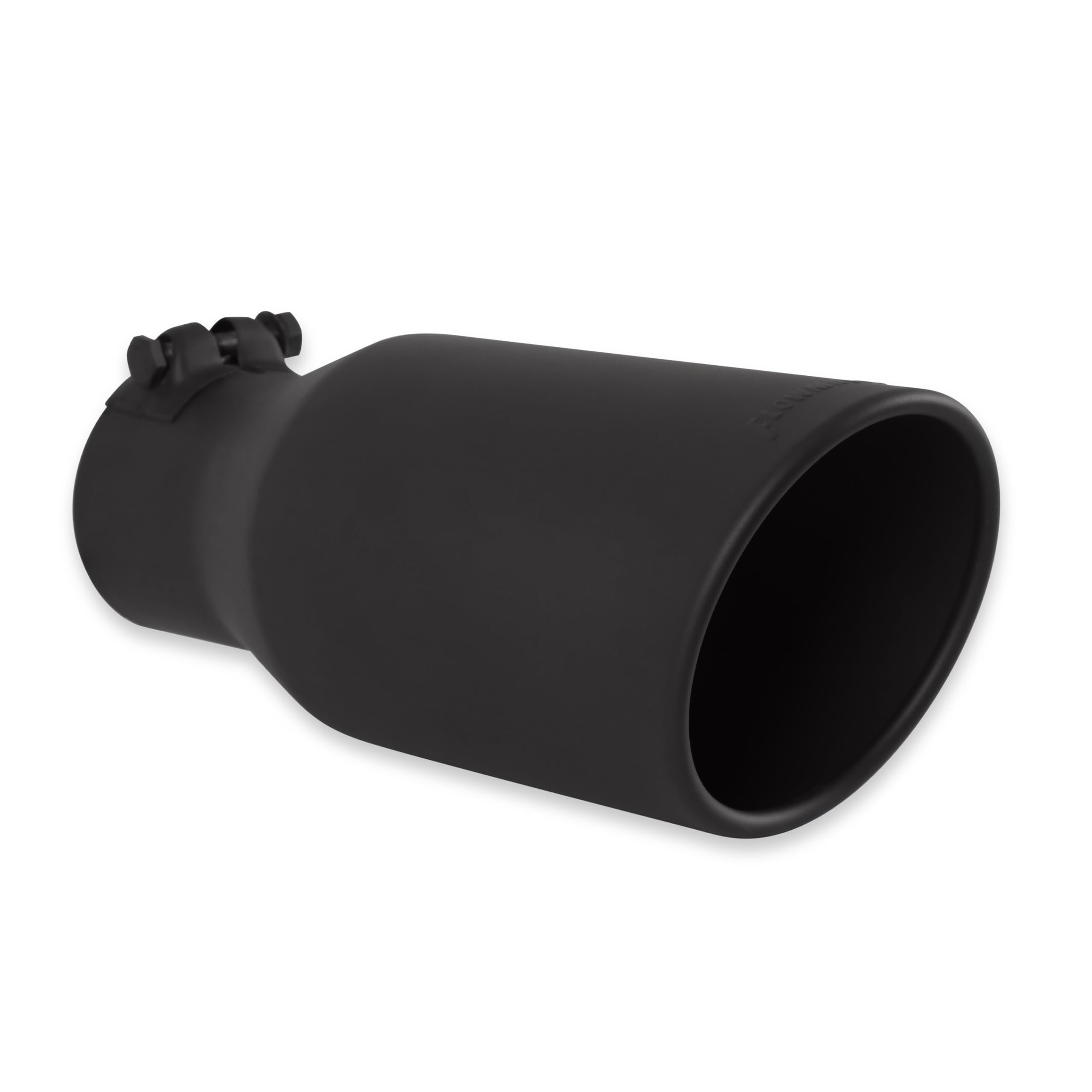 Flowmaster Exhaust Tip 15406B 4.5 Inch Angle Cut Black Ceramic Coated 304 Stainless Steel Fits 3 Inch Tubing 11 Inch Long - Clamp On - Sold Individually