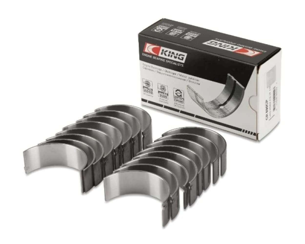 King Ford Engine Bearings (CR868SI) 281CI/302CI/330CI 4.6L/5.0L/5.4L V8 (Size STD) Rod Bearing Set