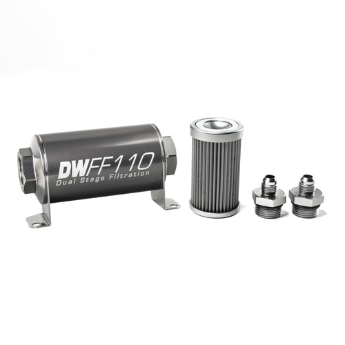 in-line DeatschWerks Fuel Filter and housing kit (8-03-110-040K-6)