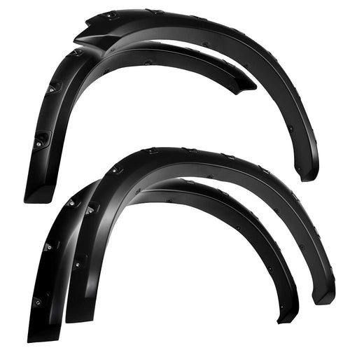 Tyger Auto Fender Flare Compatible with 2009-2018 Ram 1500 Dodge; 2019-2024 Classic (Not fit R/T Rebel Warlock), Smooth Textured Black Paintable Bolt-Riveted Style 4pc | TG-FF8D4148