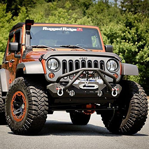 All Terrain Rugged Ridge 11542.23 Stubby Bumper End Kit; 07-18 Jeep Wrangler JK, Black